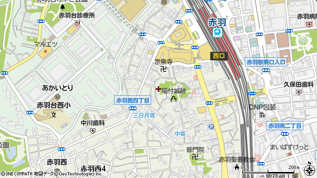 〒115-0055 東京都北区赤羽西の地図