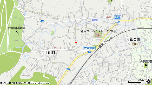 〒359-1153 埼玉県所沢市上山口の地図
