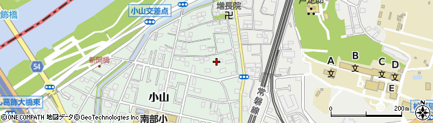 千葉県松戸市小山64周辺の地図