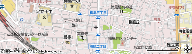 ラーメン梅 梅島店周辺の地図