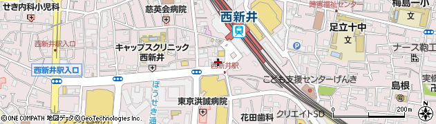 松屋 西新井店周辺の地図