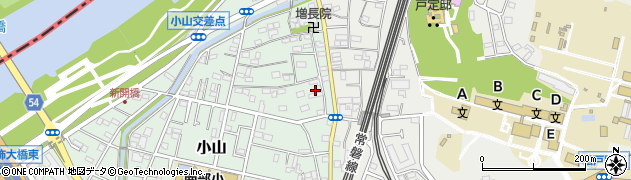 千葉県松戸市小山74-2周辺の地図