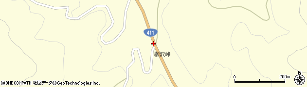 柳沢峠周辺の地図