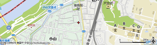 千葉県松戸市小山74周辺の地図