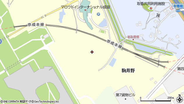 〒282-0021 千葉県成田市駒井野（成田国際空港内）の地図