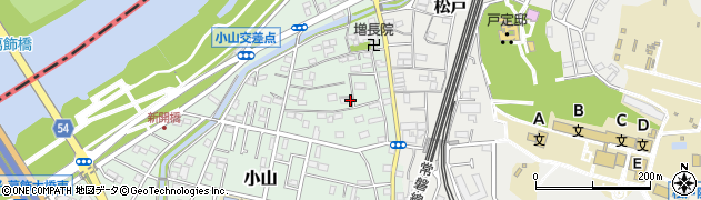 千葉県松戸市小山65周辺の地図