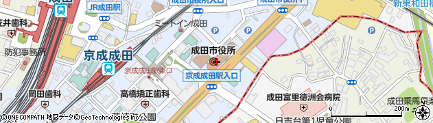 成田市消防本部　消防車の出動に関する問合せ周辺の地図