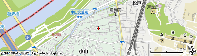 千葉県松戸市小山290周辺の地図
