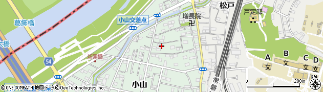 千葉県松戸市小山293周辺の地図
