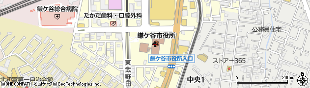 鎌ケ谷市役所周辺の地図