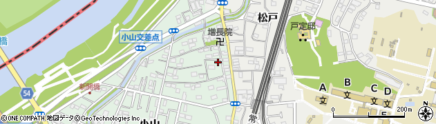 千葉県松戸市小山68周辺の地図