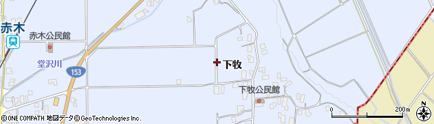 長野県伊那市西春近（下牧）周辺の地図