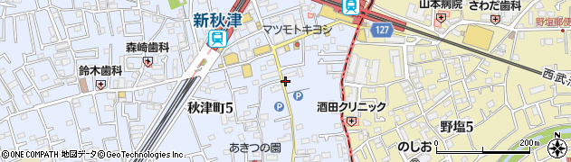 あけぼの薬局　秋津店周辺の地図