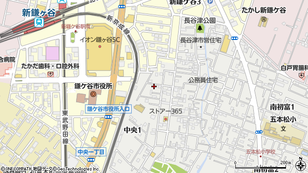 〒273-0124 千葉県鎌ケ谷市中央の地図