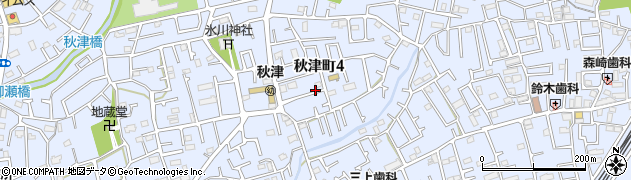 東京都東村山市秋津町4丁目周辺の地図