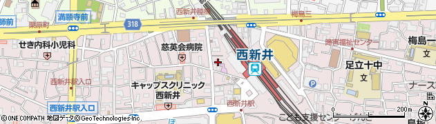 喫茶シルビア西新井店周辺の地図