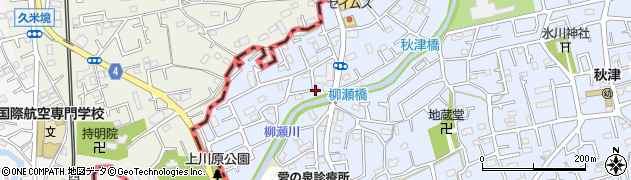 柳瀬橋周辺の地図