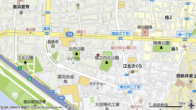 〒123-0864 東京都足立区鹿浜の地図