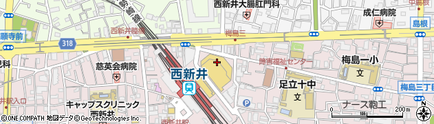 おしゃれ工房イオン西新井店周辺の地図