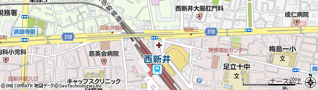 東武ビルマネジメント株式会社　西新井トスカ東館警備室周辺の地図