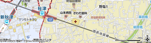 いなげや秋津駅前店周辺の地図