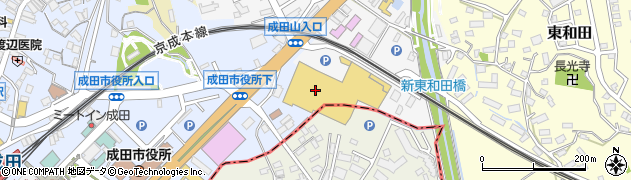 西川園　イオンタウン成田富里店周辺の地図