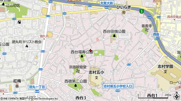 〒175-0045 東京都板橋区西台２丁目の地図