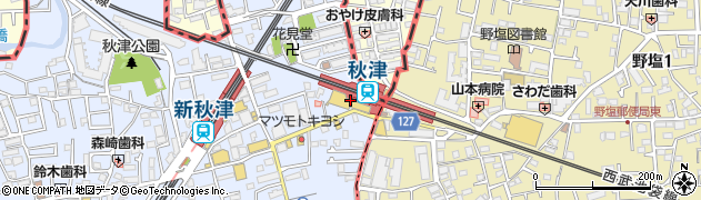 西武鉄道株式会社　秋津駅周辺の地図
