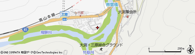 岐阜県下呂市三原11周辺の地図
