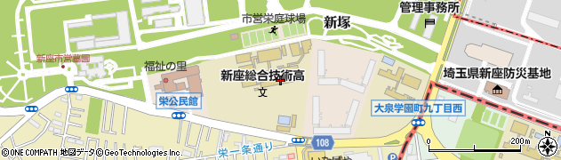 埼玉県立新座総合技術高等学校周辺の地図