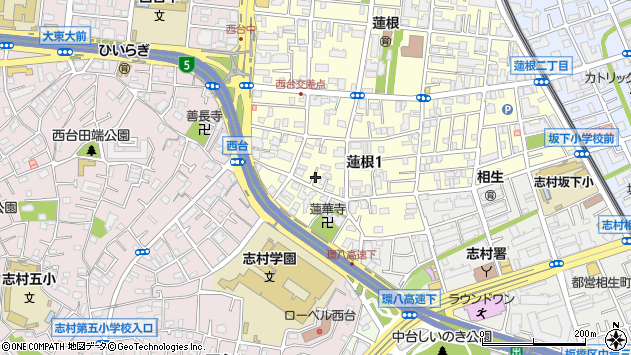 〒174-0046 東京都板橋区蓮根の地図