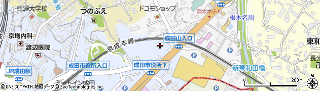 京葉銀行成田支店周辺の地図