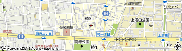 東京都足立区椿周辺の地図