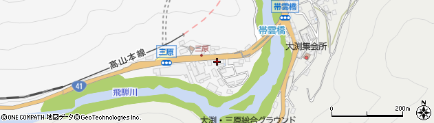 岐阜県下呂市三原20周辺の地図