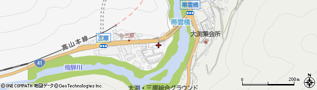 岐阜県下呂市三原41周辺の地図