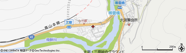 岐阜県下呂市三原19周辺の地図