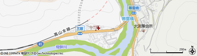岐阜県下呂市三原78周辺の地図