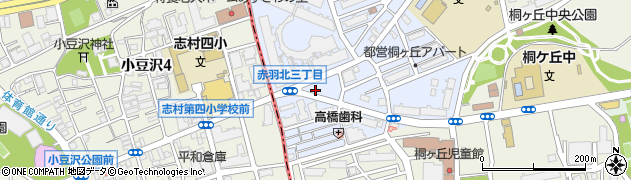 東京都北区赤羽北3丁目25-3周辺の地図