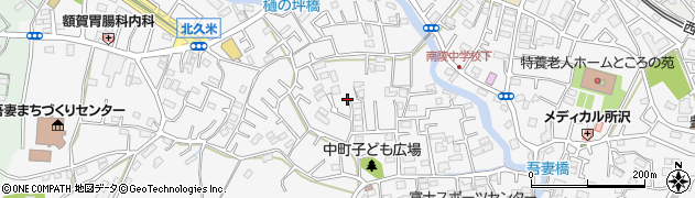 埼玉県所沢市久米周辺の地図