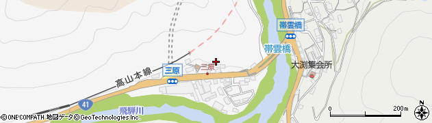岐阜県下呂市三原81周辺の地図