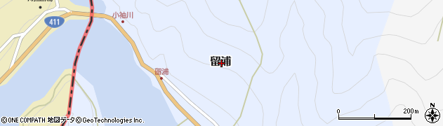 東京都西多摩郡奥多摩町留浦周辺の地図