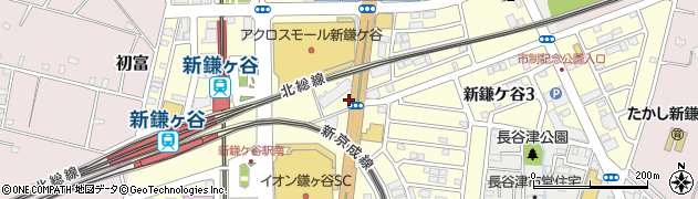 新鎌ヶ谷駅　東口暫定自転車駐車場周辺の地図