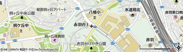 東京都北区赤羽台周辺の地図