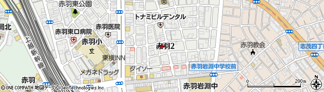 東京都北区赤羽周辺の地図