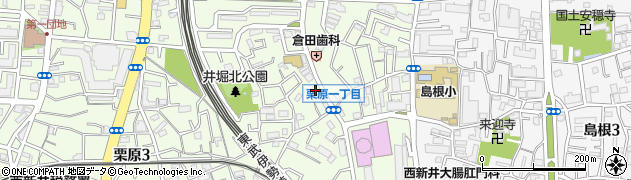 東京都足立区栗原1丁目周辺の地図