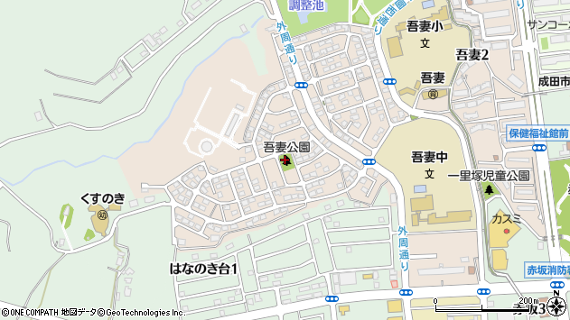 〒286-0018 千葉県成田市吾妻の地図
