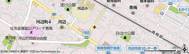 東京都青梅市河辺町周辺の地図