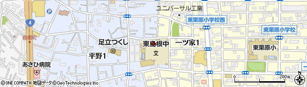 足立区立東島根中学校周辺の地図