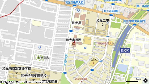 〒351-0100 埼玉県和光市（以下に掲載がない場合）の地図