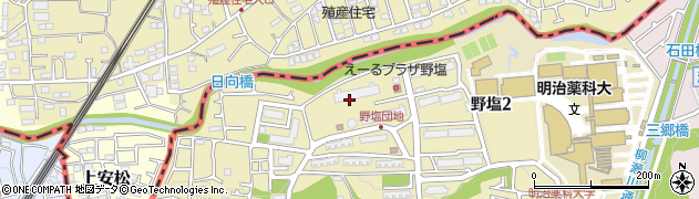東京都清瀬市野塩2丁目周辺の地図